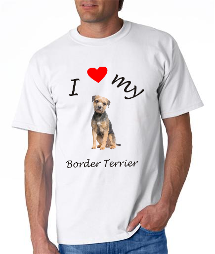 Dogs - Border Terrier Picture on a Mens Shirt